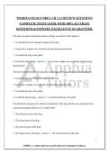 PHARMACOLOGY DRUG CH 1&comma;2&comma;3 REVIEW QUESTIONS&NewLine;&vert;COMPLETE STUDY GUIDE WITH 100&percnt; ACCURATE&NewLine;QUESTIONS &ANSWERS&period; EXCELLENCE GUARANTEED&period;