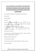 CH 10-13 NERVOUS AND SENSORY SYSTEM REVIEW&NewLine;QUESTIONS &vert;COMPLETE STUDY GUIDE WITH 100&percnt;&NewLine;ACCURATE QUESTIONS &ANSWERS&period; EXCELLENCE&NewLine;GUARANTEED&period;
