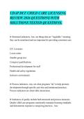 UDAP DCF CHILD CARE LICENSING&NewLine;REVIEW 2026 QUESTIONS WITH&NewLine;SOLUTIONS TESTED QUESTIONS&period;