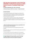 CDC Services Journeyman Level 5 Final Test 2025&sol;2026 &vert; Verified Exam Questions & 100&percnt; Correct Answers &vert; Complete Study Guide PDF
