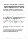DISORDERS OF CARDIAC FUNCTION CHAPTER 27 STUDY&NewLine;GUIDE &vert;COMPLETE STUDY GUIDE WITH 100&percnt; ACCURATE&NewLine;QUESTIONS &ANSWERS&period; EXCELLENCE GUARANTEED&period;