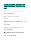 UF PHA6936 ACTUAL QUESTIONS AND&NewLine;CORRECT ANSWERS COMPLETE STUDY&NewLine;GUIDE
