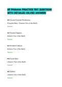 UF PHA6936 PRACTICE TEST QUESTIONS&NewLine;WITH DETAILED SOLVED ANSWERS