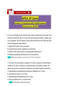 APEA 3P Exam Questions & Answers&colon; Nurse Practitioner Test Prep&NewLine;&NewLine;