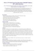 WGU C777 Final Exam 2026-2027 QUESTIONS AND ANSWERS ALREADY GRADED A&plus;&period; 100&percnt; Verified&NewLine;Solutions &vert; Updated Per Latest Guidelines &vert; Graded A&plus;