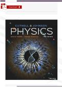 Test Bank for Physics&comma; 12th Edition John D&period; Cutnell&comma; Kenneth W&period; Johnson&comma; David Young&comma; Shane Stadler All Chapters 1-32 MCQs & Solutions&NewLine;