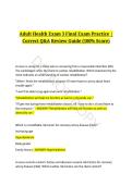 Adult Health Nursing Exam 3&colon; Cardiology&comma; Heart Failure&comma; and Critical Care