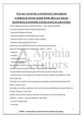 NUR 402&colon; CHAPTER 14 DEPRESSIVE DISORDERS&NewLine;&vert;COMPLETE STUDY GUIDE WITH 100&percnt; ACCURATE&NewLine;QUESTIONS &ANSWERS&period; EXCELLENCE GUARANTEED&period;