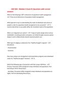 HCD 303 - Module 5 Exam &num;1 Questions with correct&NewLine;answers
