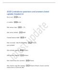 A320 Limitations questions and answers latest&NewLine;update&vert; Graded A&plus;&NewLine;this is used - by me&NewLine;to combine - to edit&NewLine;Max runway slope - &plus;&sol;- 2&percnt;&NewLine;Max runway altitude - 9200'&NewLine;Nominal runway width - 150'&NewLine;Max crosswind - takeoff and Landing - 38 Knots
