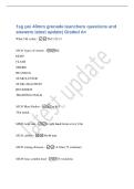 1sg poi 40mm grenade launchers questions and&NewLine;answers latest update&vert; Graded A&plus;&NewLine;What TM is this - TM 3-22&period;31&NewLine;M320 Types of A