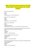 CNIM - Cranial Nerves Exam with all Correct & 100&percnt; Verified Answers &vert;Actual Complete Exam &vert;Already Graded A&plus;