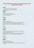 MH703 & MH705 Exam &vert; Verified Exam Questions and Answers &vert; Latest Updated Study Material 2026