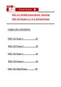NSG 121 Health Assessment Exam 1-4 & Final&colon; Mental Health Nursing&NewLine;&NewLine;