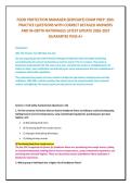 FOOD PROTECTION MANAGER &lpar;SERVSAFE&rpar; EXAM PREP&colon; 200&plus; &NewLine;PRACTICE QUESTIONS WITH CORRECT DETAILED ANSWERS &NewLine;AND IN-DEPTH RATIONALES LATEST UPDATE 2026-2027 GUARANTEE PASS A&plus; 