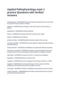 Applied Pathophysiology exam 1 practice Questions with Verified Answers