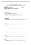 PORTAGE LEARNING CHEM 103 BIOCHEM EXAM 95&plus; COMPLETE EXAM QUESTIONS AND ANSWERS 100&percnt; VERIFIED A&plus; GRADE ASSURED&excl;&excl;&excl;&excl;&excl; NEW LATEST UPDATE&excl;&excl;&excl;&excl;