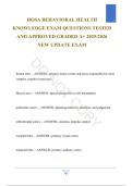HOSA Behavioral Health Knowledge Exam Study Guide&colon; Psychology & Mental Health