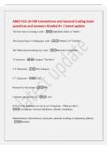 AMCI ICD-10-CM Conventions and General Coding Exam&NewLine;questions and answers Graded A&plus; &vert; latest update&NewLine;The first step to locating a code - Alphabetic Index or "Index"&NewLine;The Second step to looking up a code - Tabular List "Verifier