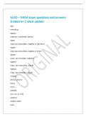 ALGO &ndash; NADA Exam questions and answers&NewLine;Graded A&plus; &vert; latest update&NewLine;algo&NewLine;something&NewLine;alguien&NewLine;someone&semi; somebody&semi; anyone&NewLine;alg&uacute;n&NewLine;some&sol;any &lpar;masculine&comma; singular as adjective&rpar;&NewLine;alguno&NewLine;some&sol;any &lpar;masculine&comma; singular as noun&rpar;