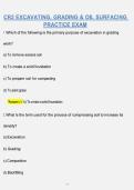 CR2 Excavating&comma; Grading & Oil Surfacing Practice Exam &vert; 150&plus; Verified Questions & Answers with Rationales &vert; Complete 2025&sol;2026 Study Guide