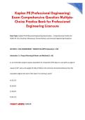 Kaplan PE &NewLine;&lpar;Professional Engineering&rpar;  &NewLine;Exam Comprehensive Question Multiple&NewLine;Choice Practice Bank for Professional &NewLine;Engineering Licensure 