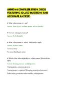 AMMO 64 COMPLETE STUDY GUIDE&NewLine;FEATURING SOLVED QUESTIONS AND&NewLine;ACCURATE ANSWERS&NewLine;