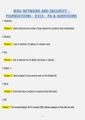 WGU NETWORK AND SECURITY &ndash; FOUNDATIONS &lpar;D315&rpar; PA &vert; QUESTIONS & ANSWERS &vert; COMPREHENSIVE EXAM STUDY GUIDE &vert; VERIFIED ANSWERS &vert; LATEST 2026