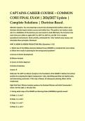 CAPTAINS CAREER COURSE &ndash; COMMON CORE FINAL EXAM &vert; 2026&sol;2027 Update &vert; Complete Solutions &vert; Doctrine-Based &period;
