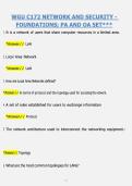 WGU C172 NETWORK AND SECURITY &ndash; FOUNDATIONS &vert; PA & OA SET &vert; QUESTIONS & ANSWERS &vert; COMPREHENSIVE EXAM STUDY GUIDE &vert; VERIFIED ANSWERS &vert; LATEST 2026