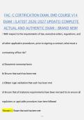 FAC-C CERTIFICATION EXAM &vert; EMD COURSE V1 &vert; QUESTIONS & ANSWERS &vert; COMPREHENSIVE CERTIFICATION EXAM STUDY GUIDE &vert; LATEST 2026