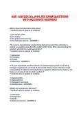 A&P 1 &lpar;NCLEX Q's&comma; AHN&comma; SG&rpar; EXAM QUESTIONS WITH ACCURATE ANSWERS