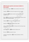 BME 301 Exam questions and answers Graded A&plus; &vert;&NewLine;latest update&NewLine;Types of energy&sol;biosignals - Chemical&comma; mechanical&comma; electrical&comma; thermal&NewLine;Transducer - Device that converts energy from one form to another&NewLine;Analog signal - Inform