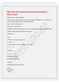 BME 245L Final questions and answers Graded A&plus; &vert;&NewLine;latest update&NewLine;Engineering vs Science Statistics&NewLine;Name 3 of any of the models we used and discussed in BME 245L to characterize&NewLine;the mechanical properties of biological materials&period;&NewLine;Type 1 Error vs Type 2 e