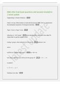 BME 245L Final Exam questions and answers Graded A&plus;&NewLine;&vert; latest update&NewLine;Engineering vs Science Statistics - &NewLine;Name 3 of any of the models we used and discussed in BME 245L to characterize&NewLine;the mechanical properties of biological materials&period; - &NewLine;Type 1 Error 