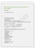 BME 210 Exam questions and answers Graded A&plus; &vert;&NewLine;latest update&NewLine;what is BME&quest;&NewLine;1&period; To improve health care by&NewLine;-&NewLine;-&NewLine;-&NewLine;2&period;&NewLine;1&period;&rpar; To improve health care by&NewLine;- making scientific discoveries&NewLine;-solving problems&NewLine;-advancing technology using quantitative methods&NewLine;2&period;