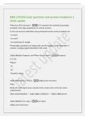 BME 170 EEG Exam questions and answers Graded A&plus; &vert;&NewLine;latest update&NewLine;What does EEG measure&quest; - EEG measures the summed postsynaptic&NewLine;potentials from large populations of cortical neurons&period;&NewLine;It does not measure individual action potentials because action poten