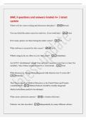 BME 3 questions and answers Graded A&plus; &vert; latest&NewLine;update&NewLine;Where will the course reading and discussion take place&quest; - Perusall&NewLine;You can finish the entire course by week two&comma; if you work hard&period; - False&NewLine;How many quizzes are there during the entire course&quest; - 10