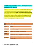 ATI Critical Thinking Exam &ndash; Practice Questions & &NewLine;Answers &lpar;Latest Update&rpar; 