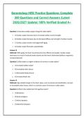 Gerontology HESI Practice&Tab;Questions&colon; Complete 300 Questions and Correct Answers &lpar;Latest 2026&sol;2027 Update&rpar; 100&percnt; Verified Graded A&plus;