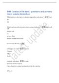 BMS Cardiac &lpar;HTN Meds&rpar; questions and answers&NewLine;latest update&vert; Graded A&plus;&NewLine;What should you check prior to administering cardiac medications&quest; - Vitals&colon;&NewLine;BP&NewLine;HR&NewLine;What would you teach