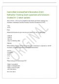 Controlled Unclassified Information &lpar;CUI&rpar; -&NewLine;Refresher Training Exam questions and answers&NewLine;Graded A&plus; &vert; latest update&NewLine;True or False - CUI is to be included in the banner and footer markings in a&NewLine;document containing Classified National Security Informati
