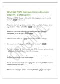 COMP 126 FINAL Exam questions and answers&NewLine;Graded A&plus; &vert; latest update&NewLine;What type of HTML element will always by default appear on a new line in the&NewLine;browser&quest; - block elements&NewLine;The portion of a web page that must contain all the content to be displayed on t