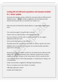 Coding ICD-10-CM Exam questions and answers Graded&NewLine;A&plus; &vert; latest update&NewLine;Summarize the structure&comma; content&comma; and the five conventions that are followed in the&NewLine;Alphabetic Index&period; - It contains in alphabetic order the main terms that&NewLine;describe all the diseases