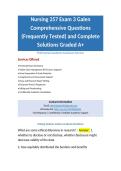 Nursing 257 Exam 3 Galen Comprehensive Questions &lpar;Frequently Tested&rpar; and Complete Solutions Graded A&plus;