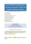 Exam 3 NUR 257 Comprehensive Questions &lpar;Frequently Tested&rpar; and Complete Solutions Graded A&plus;