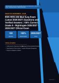 BSN HESI 266 Med Surg Exam Actual 2026&sol;2027 &ndash; Complete Exam-Style Questions &vert; 100&percnt; Verified &ndash; Pass Guaranteed &ndash; A&plus; Graded 