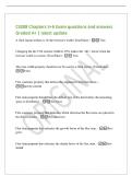 CS008 Chapters 5&plus;6 Exam questions and answers&NewLine;Graded A&plus; &vert; latest update&NewLine;A fluid layout widens to fir the browser's width &lpar;True&sol;False&rpar; - True&NewLine;Changing the div CSS selector width to 30&percnt; makes the <div> resize when the&NewLine;browser width is resiz
