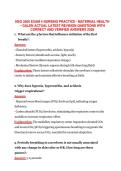NSG 3500 &ndash; Exam 4 Maternal Health Nursing Practice Review Study Guide Latest Edition &lpar;2026&rpar;