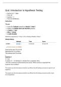 PSYC 354 MODULE 7 QUIZ&colon;INTRODUCTION TO HYPOTHESIS TESTING QUIZ &vert; QUESTIONS AND ANSWERS &vert; 2026 UPDATE &vert; 100&percnt; CORRECT&period;